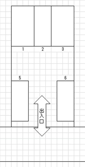 P-75駐車場の駐車配置図