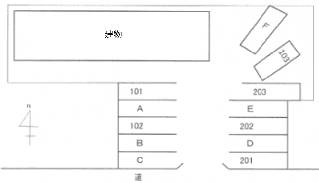 FKヴィラージュの駐車配置図