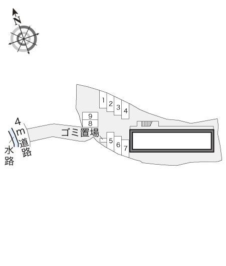 西山荘(13702)の駐車配置図