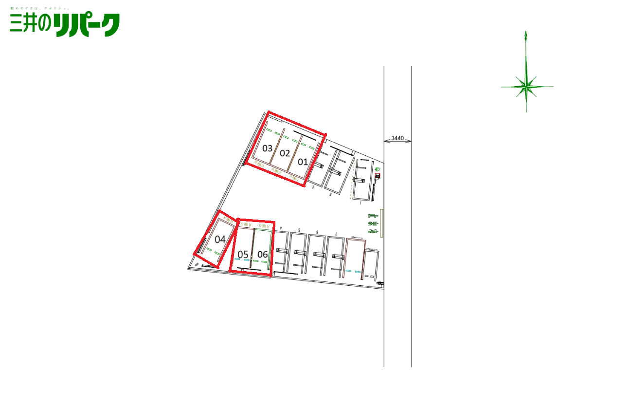 日吉本町2丁目第4の駐車配置図