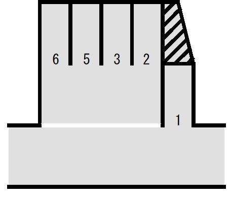 中央駐車場の駐車配置図