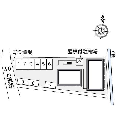 エスティ 櫛原(36439)の駐車配置図