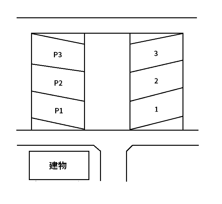 大崎駐車場の駐車配置図