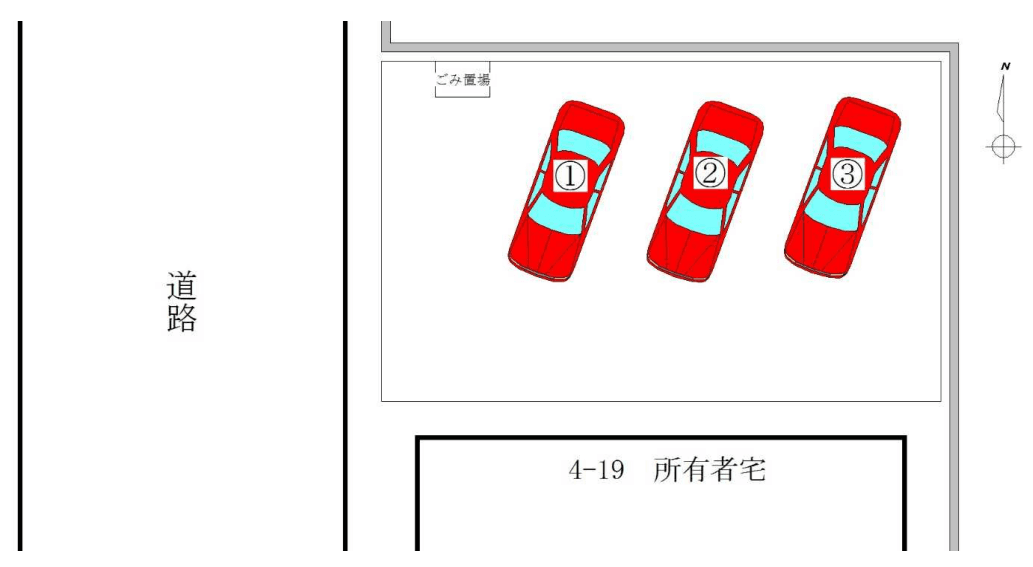 平岸2-11パーキングの駐車配置図