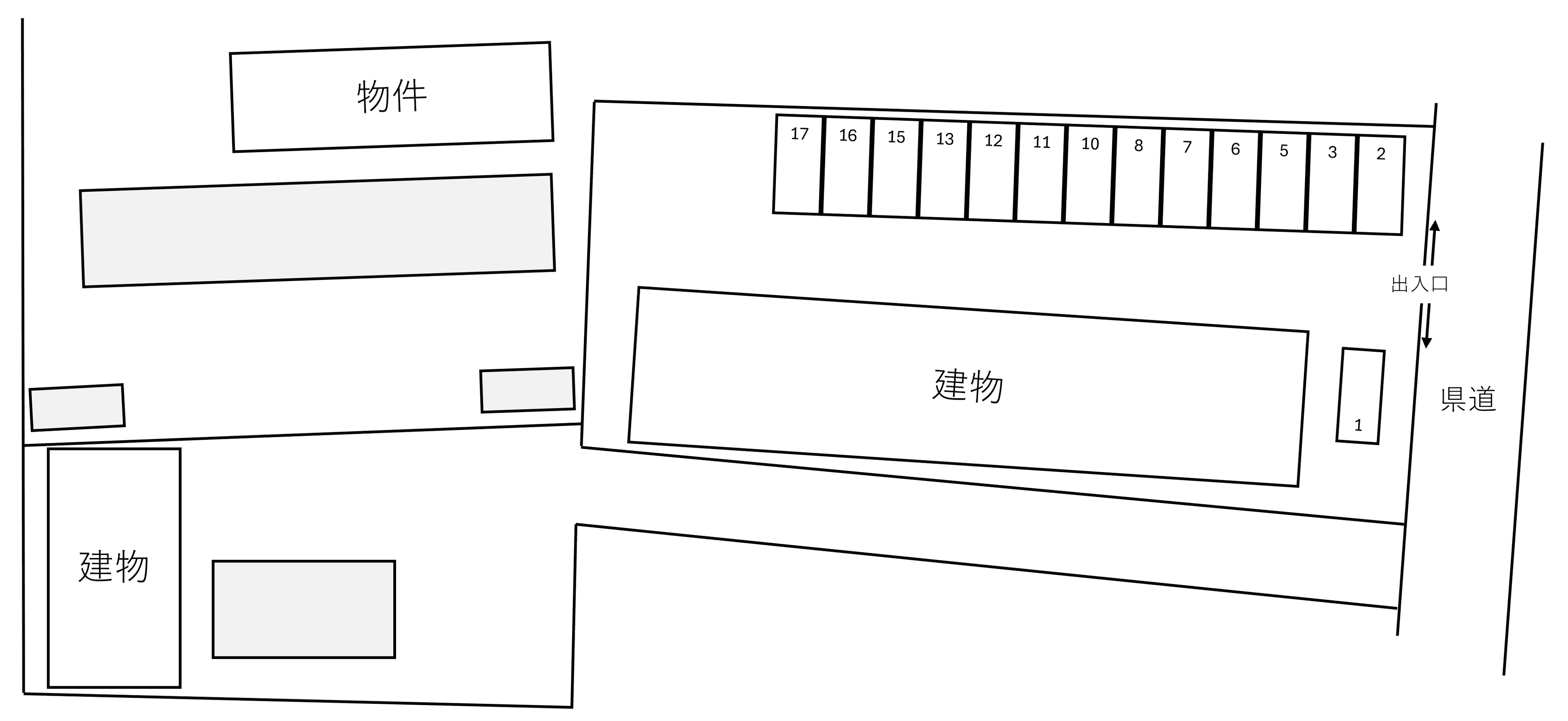 K ハピネスの駐車配置図