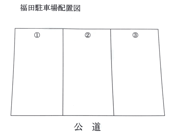 福田駐車場の駐車配置図