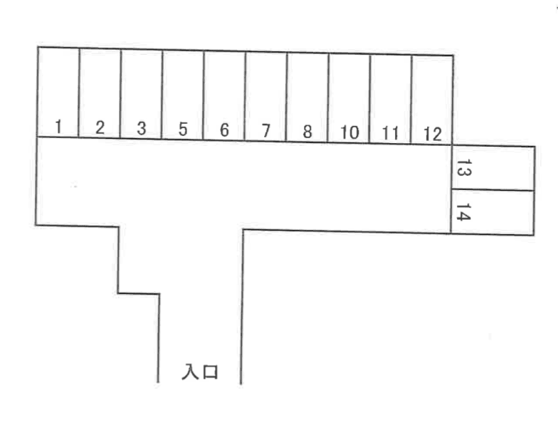 さくらマンション駐車場の駐車配置図