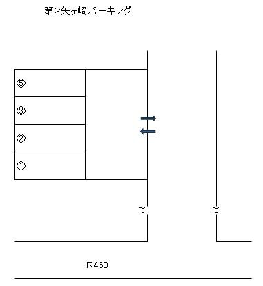 第2矢ヶ崎パーキングの駐車配置図