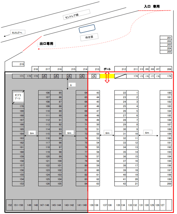 アシストパーキングとこなめ2の駐車配置図