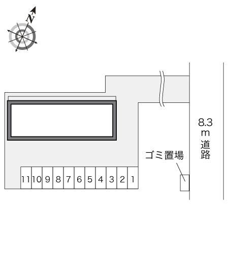追分台B(20444)の駐車配置図
