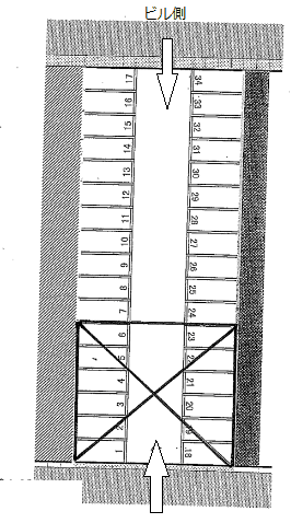 クレステート高尾ガレージの駐車配置図