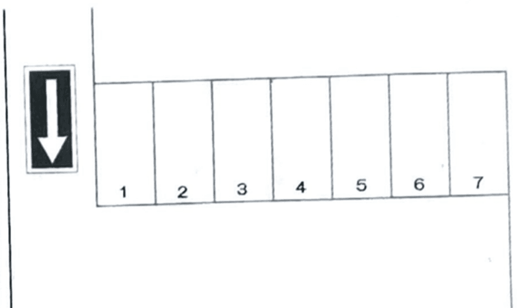 田部井本町1丁目パーキングの駐車配置図
