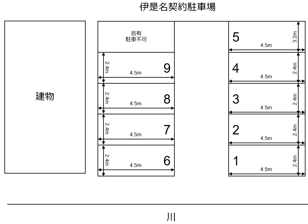 伊是名契約駐車場の駐車配置図