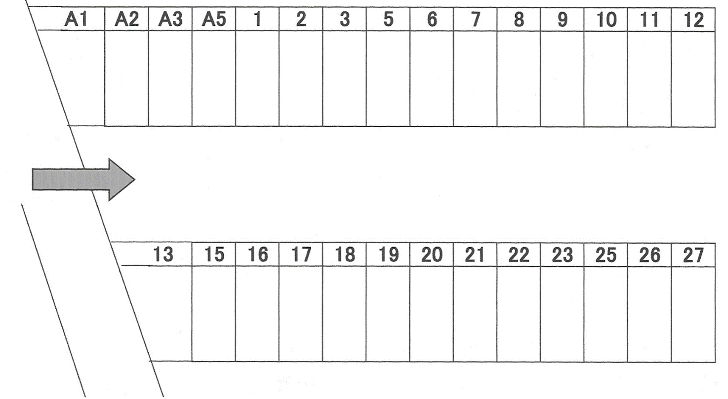 清水月極駐車場の駐車配置図