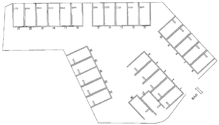 らくだプラザ羽村No.2月極駐車場の駐車配置図