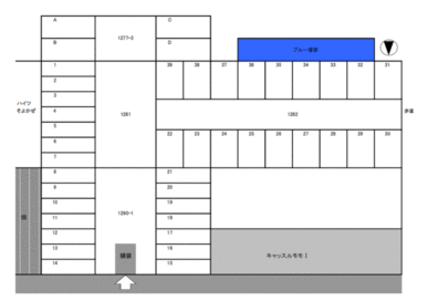 若林町 KW4 駐車場の駐車配置図