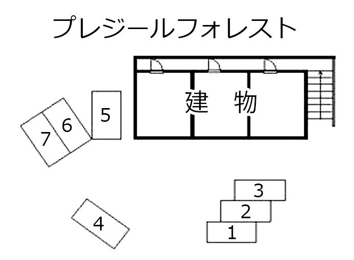 プレジールフォレストの駐車配置図