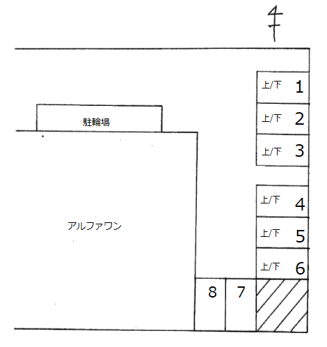アルファワンの駐車配置図