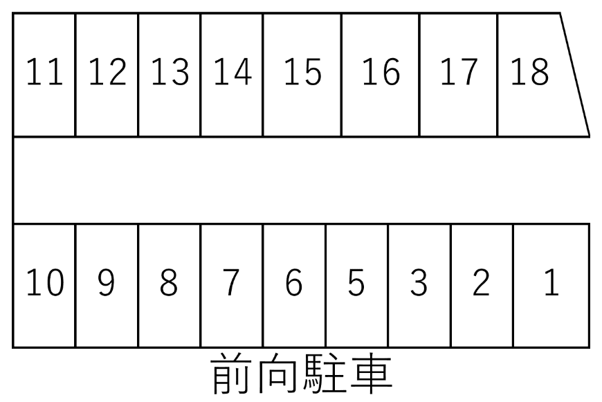 戸張第1駐車場の駐車配置図