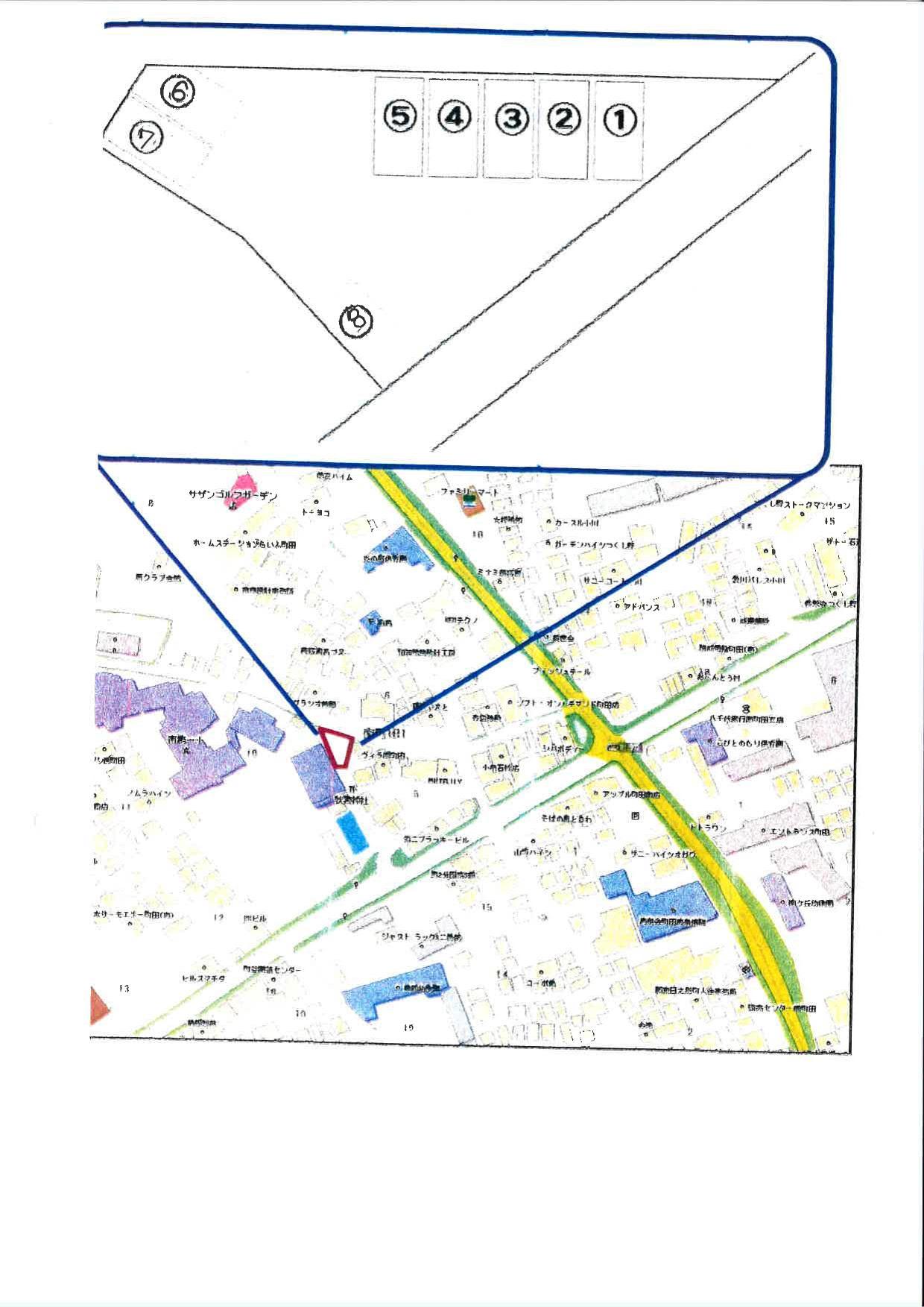 町谷原第1駐車場の駐車配置図