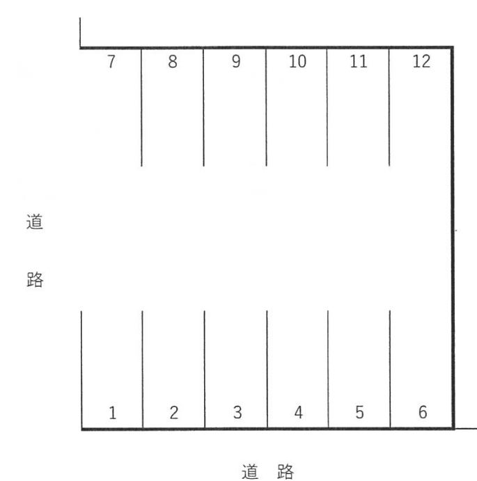 新港町月極駐車場の駐車配置図