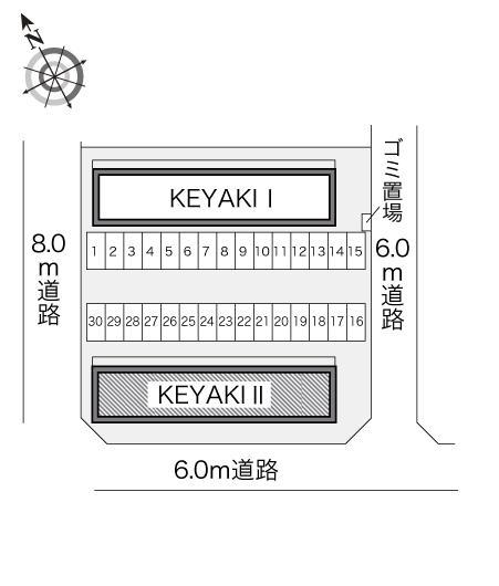 KEYAKI Ⅱ(21179)の駐車配置図
