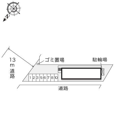 今宿ハイツ(18240)の駐車配置図