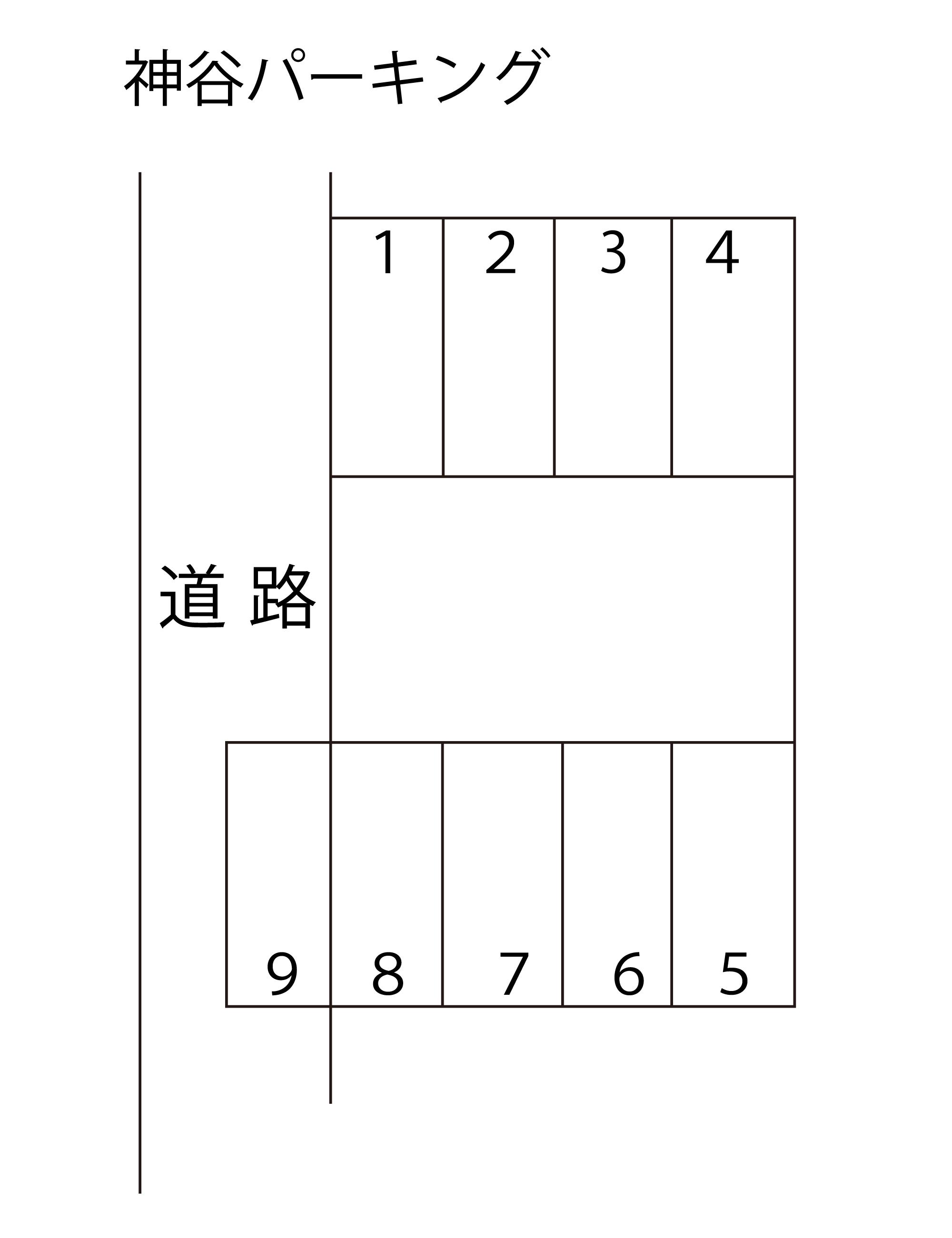 神谷パーキングの駐車配置図