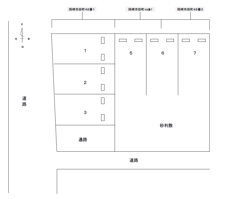今泉駐車場の駐車配置図