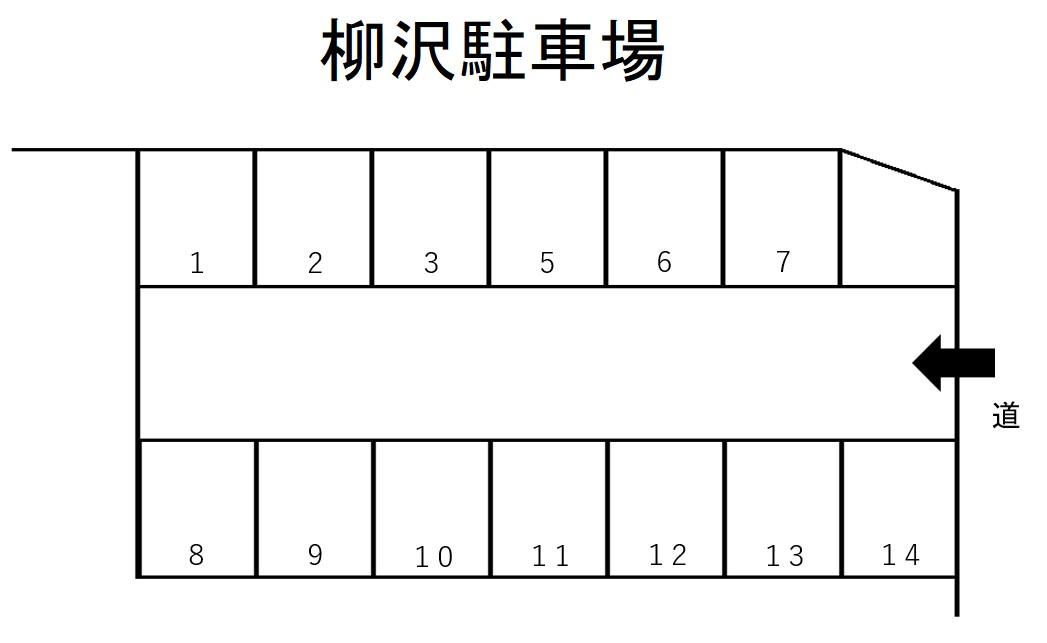 柳沢駐車場の駐車配置図