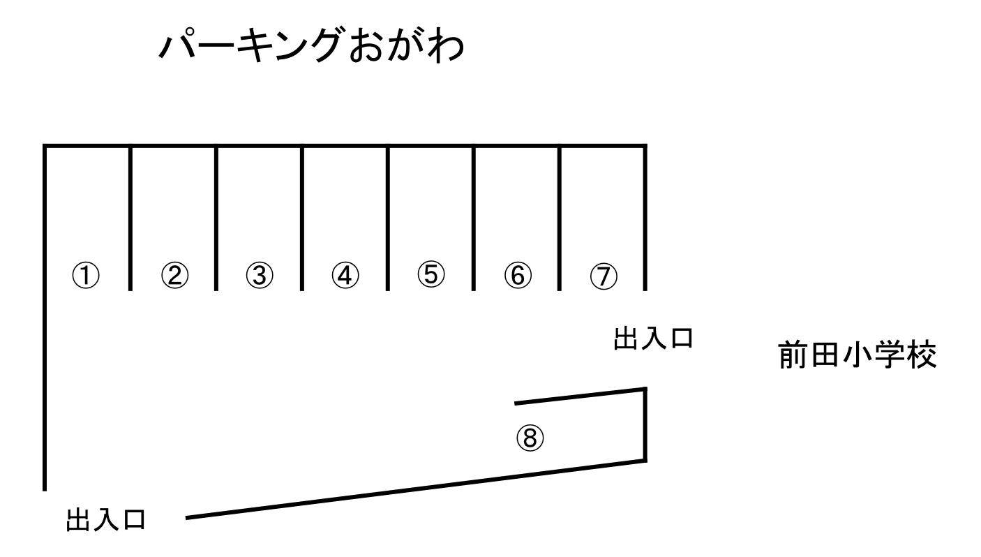 パーキングおがわの駐車配置図