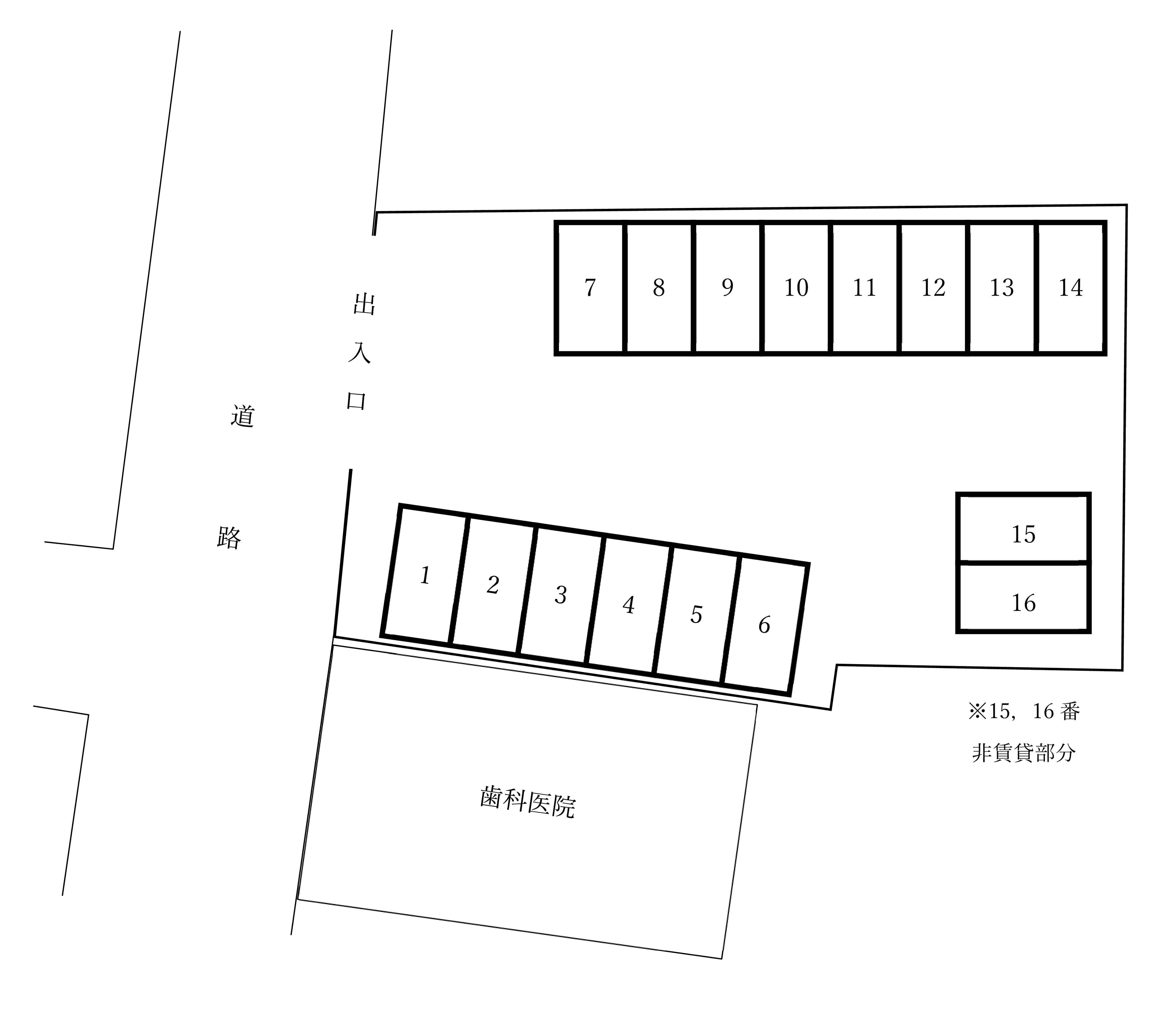 【55235】行田金子駐車場の駐車配置図