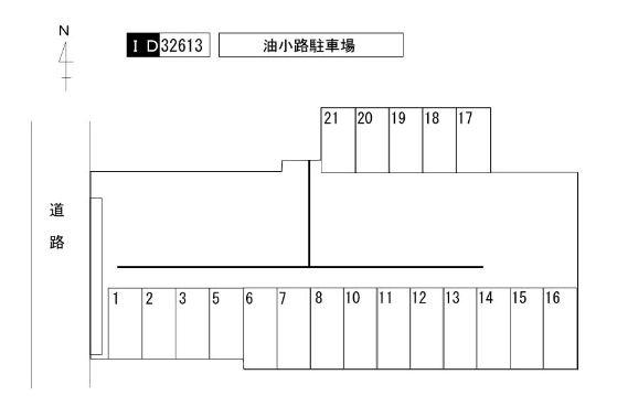 油小路駐車場の駐車配置図