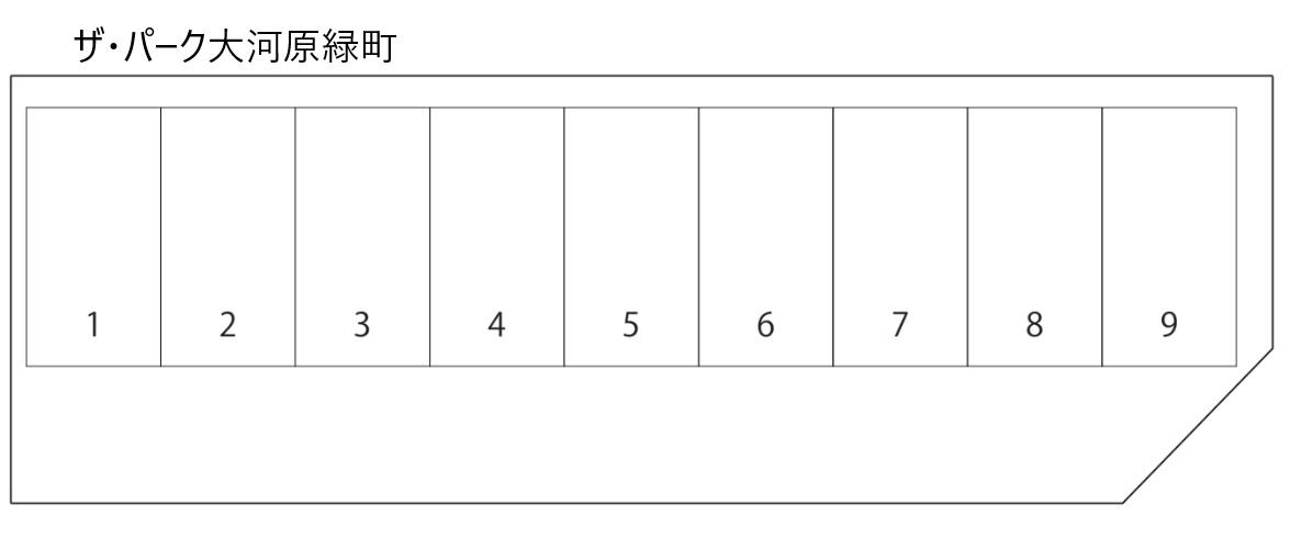 ザ・パーク大河原緑町の駐車配置図