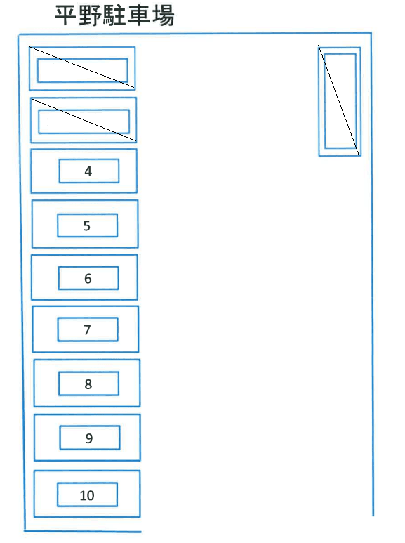 平野駐車場の駐車配置図