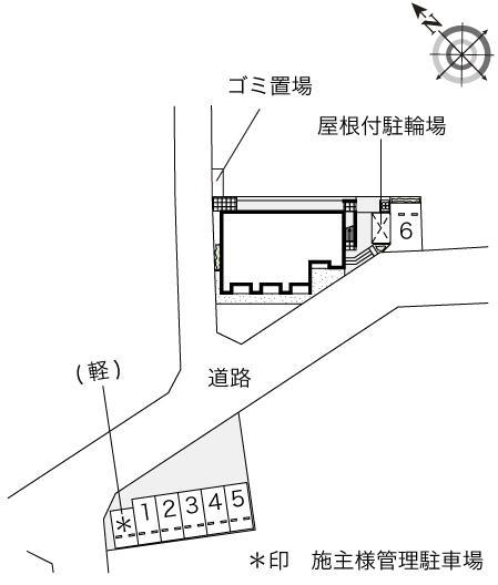 YOKEPALACE2(53633) 敷地外駐車場の駐車配置図