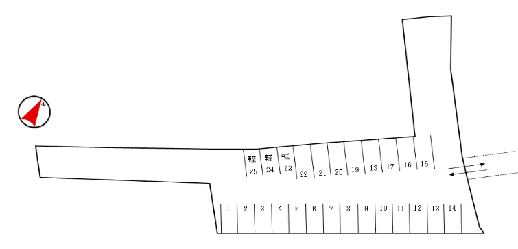 すえひろパーク箱田7丁目の駐車配置図