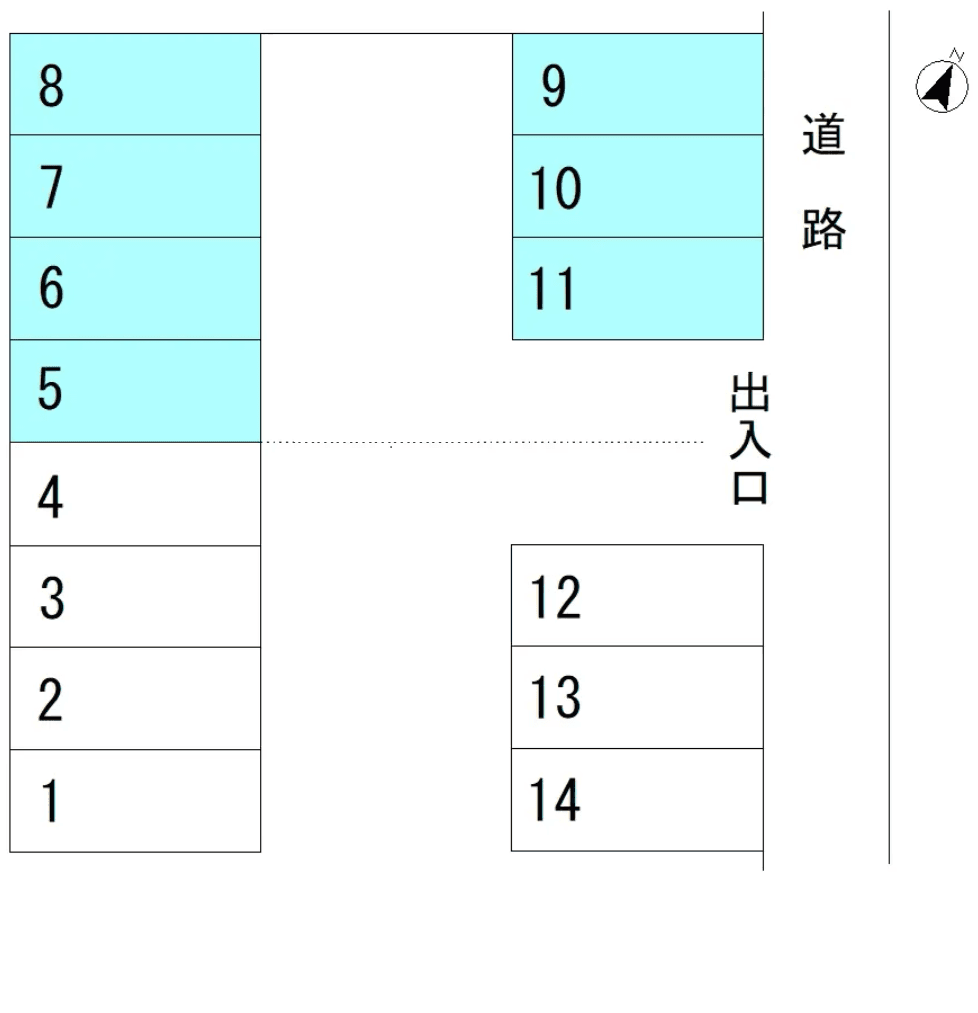 伊藤鈴木月極駐車場(伊藤様)の駐車配置図