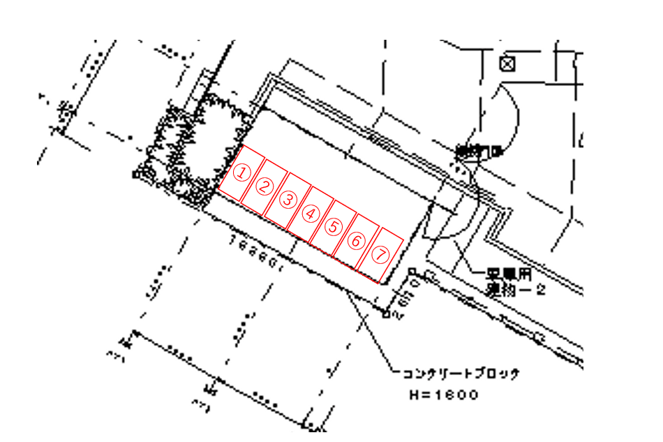 APパーク観音寺第2の駐車配置図