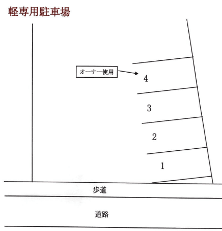 安城桜町駐車場(軽自動車専用)の駐車配置図