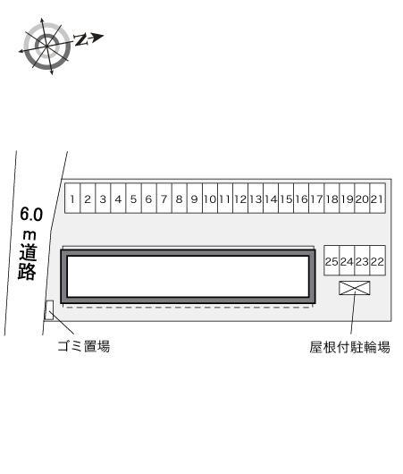 六田(29593)の駐車配置図