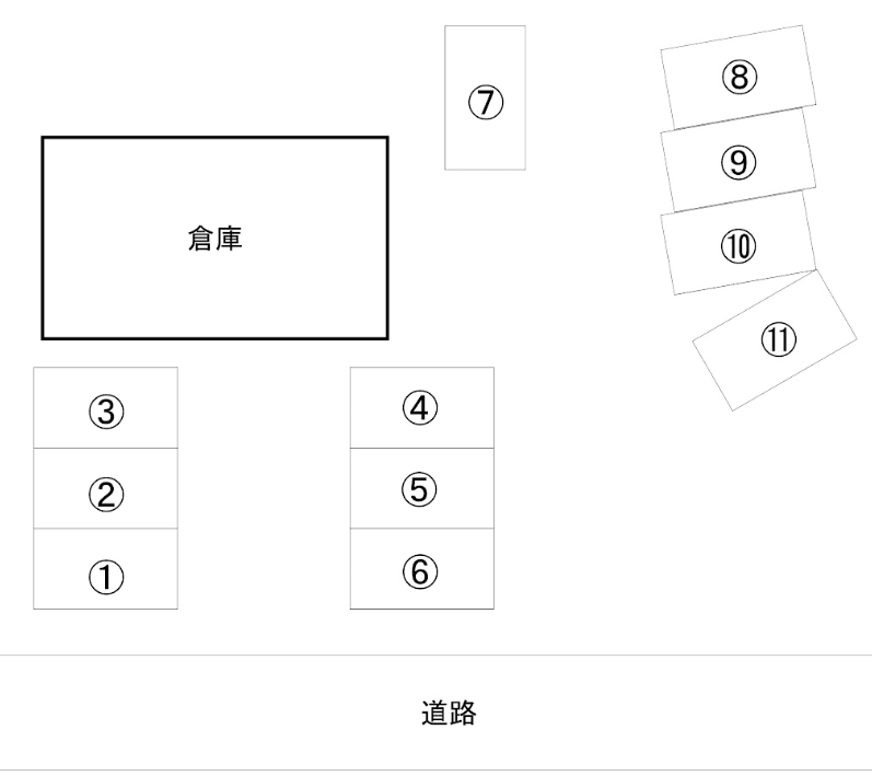 下高津1丁目第1駐車場の駐車配置図