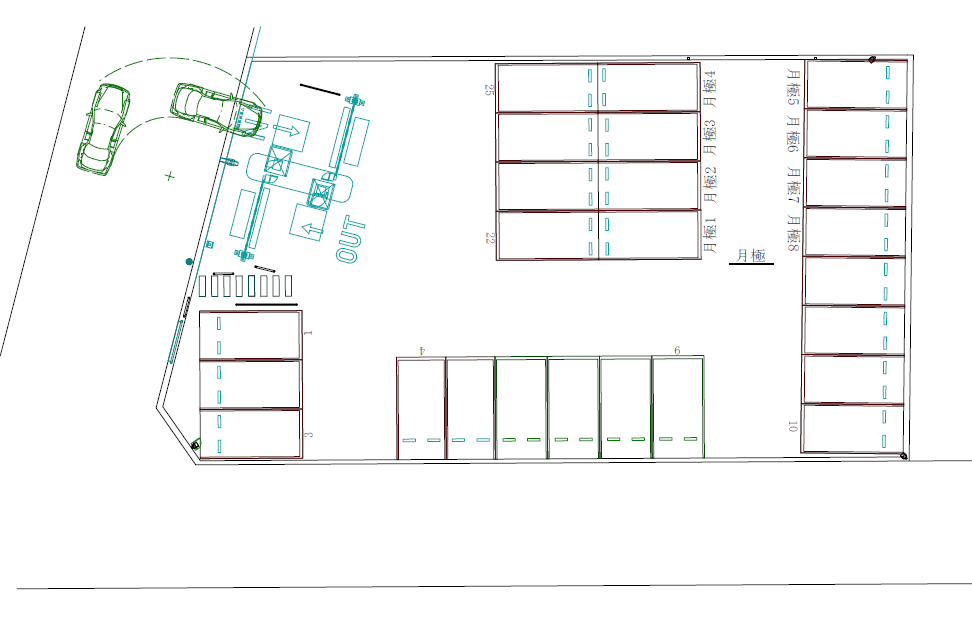 浅香山駅前第2の駐車配置図