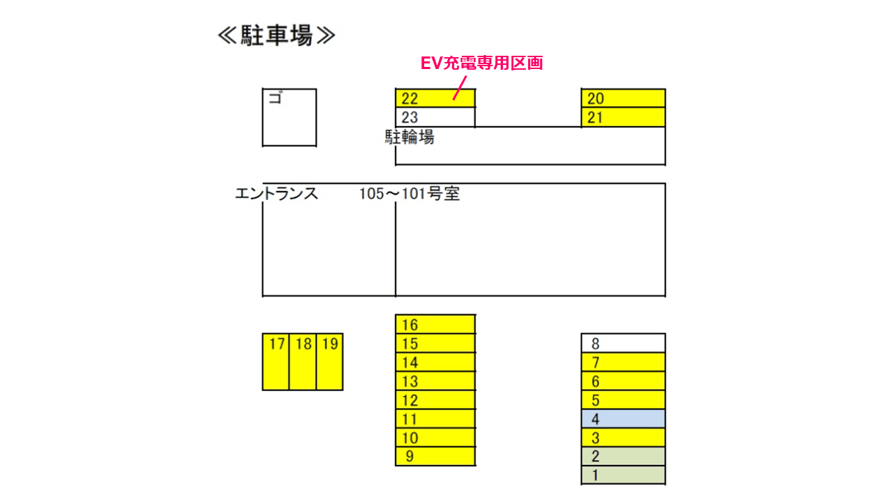 リヴシティ武蔵浦和の駐車配置図