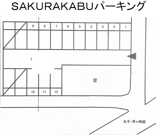 SAKURAKABUパーキングの駐車配置図
