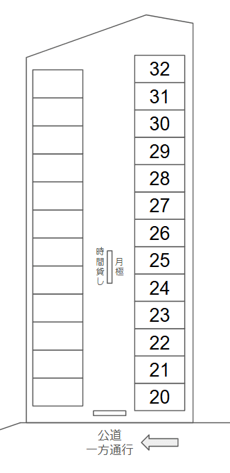 東桜2丁目の駐車配置図