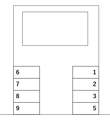 美里6丁目月極駐車場の駐車配置図