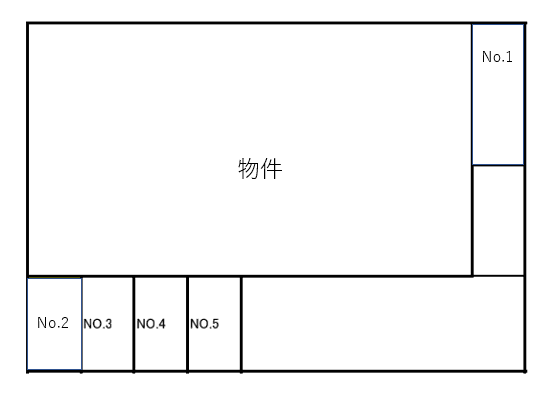 INOVE小阪の駐車配置図