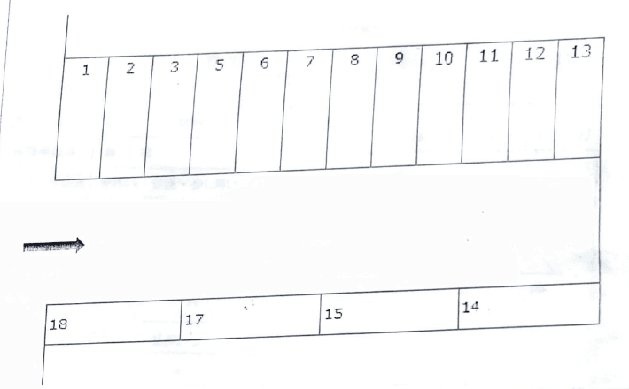 山本パーキング(城北)の駐車配置図