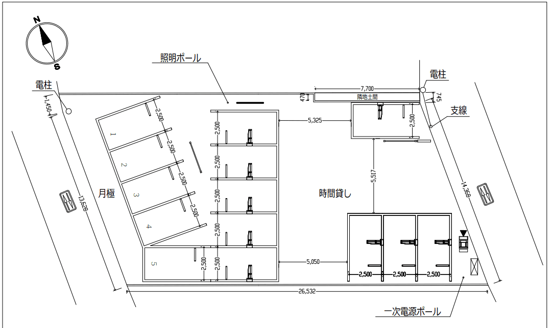 KF-Park 河原町の駐車配置図
